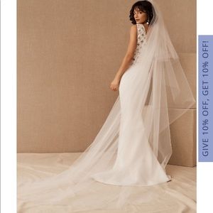 BHLDN cathedral ivory wedding veil